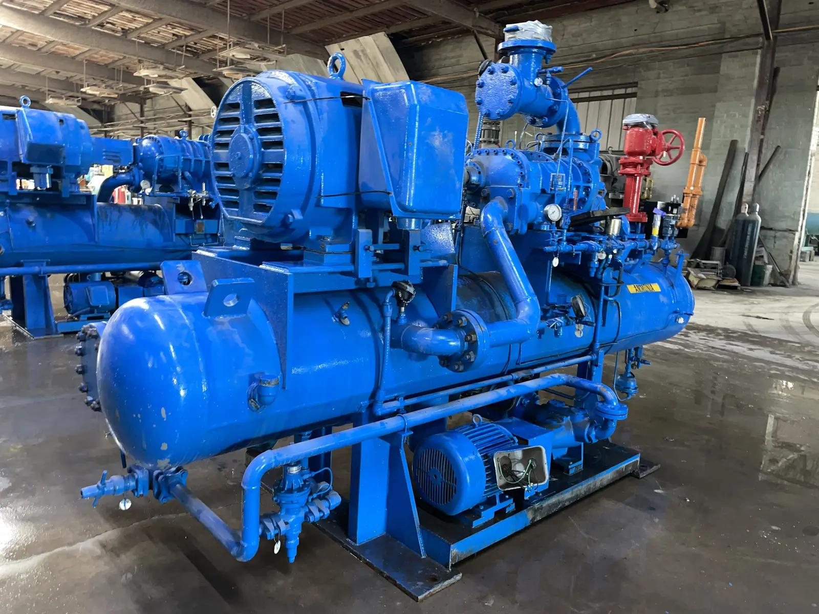 Blue ammonia screw compressor package