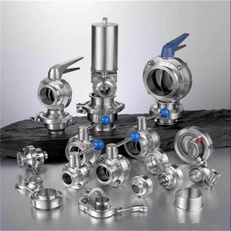 Range of stainless steel sanitary valves and fittings